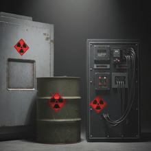 Load image into Gallery viewer, Radioactive Symbol Safety Sticker Hero Banner