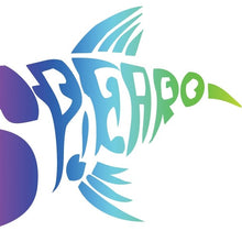 Load image into Gallery viewer, Spearfishing Skeleton Fish Design decal Rainbow