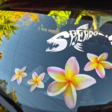 Load image into Gallery viewer, Car window with yellow frangipani flowers