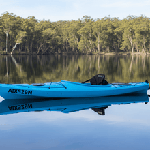 Load image into Gallery viewer, Rego sticker on kayak Australian lake