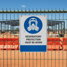 Load image into Gallery viewer, Respiratory Protection on construction fence