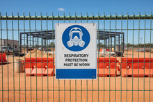 Load image into Gallery viewer, Respiratory Protection on construction fence