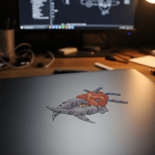 Load image into Gallery viewer, Steampunk Skull on Laptop