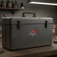 Load image into Gallery viewer, Steampunk Skull on Toolbox