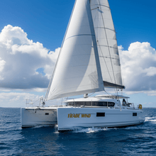 Load image into Gallery viewer, Trade Wind - catamaran gold block font