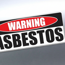 Load image into Gallery viewer, Warning Asbestos Sign - Red Oval