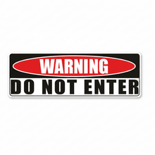Load image into Gallery viewer, warning do not enter decal 200x70mm product photo