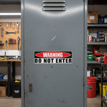 Load image into Gallery viewer, warning do not enter decal On toolbox/locker