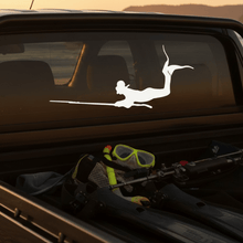 Load image into Gallery viewer, White Spearo Sticker on Black 4x4
