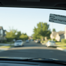 Load image into Gallery viewer, Wide windscreen view Tire Rotation & Wheel Alignment Stickers