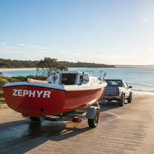 Load image into Gallery viewer, Zephyr - red trailer sailer boat ramp