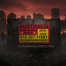 Load image into Gallery viewer, Zombie Hunting Permit Hero Banner