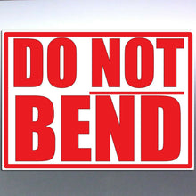 Load image into Gallery viewer, 100 DO NOT BEND (Red) Quality Vinyl Sticker Postag