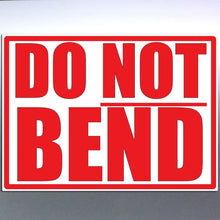 Load image into Gallery viewer, 100 DO NOT BEND (Red) Quality Vinyl Sticker Postag