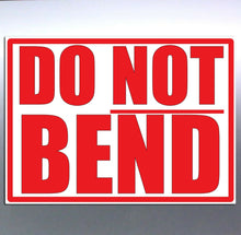 Load image into Gallery viewer, 100 DO NOT BEND (Red) Quality Vinyl Sticker Postag