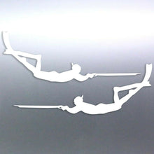 Load image into Gallery viewer, Mirrored pair of diver decal Spearfishing Spearo V