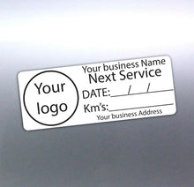 Load image into Gallery viewer, 16 Next Service sticker your address, Logo decals