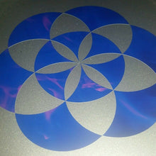 Load image into Gallery viewer, Sacred geometry blue purple flames fire Car vinyl