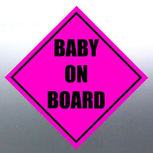 Load image into Gallery viewer, 4x Baby on board sticker Sign vinyl cut in side car decal