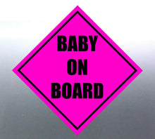 Load image into Gallery viewer, 4x Baby on board sticker Sign vinyl cut in side car decal