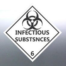 Load image into Gallery viewer, 150 mm Infectious substances 6 Decal Safety Materi