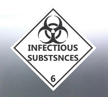 Load image into Gallery viewer, 150 mm Infectious substances 6 Decal Safety Materi