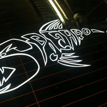 Load image into Gallery viewer, Spearo decal Spearfishing skeleton Fish large 600m