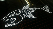 Load image into Gallery viewer, Spearo decal Spearfishing skeleton Fish large 600m