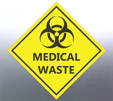 Load image into Gallery viewer, 150mm Medical waste Decal Safety Material yellow S