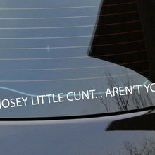 Load image into Gallery viewer, Nosey little c#nt aren't you decal sticker vinyl letters