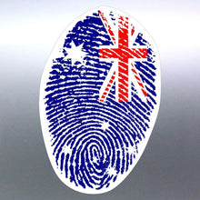 Load image into Gallery viewer, Australia finger print flag sticker aussie Vinyl c
