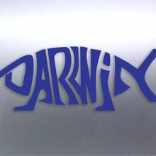 Load image into Gallery viewer, 2x Darwin Fish 150x50mm vinyl cut sticker Australi