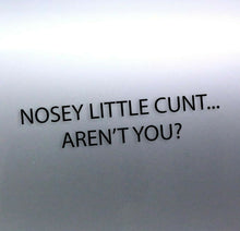 Load image into Gallery viewer, Small Nosey little C#nt... aren't you? sticker fun