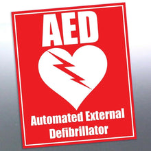 Load image into Gallery viewer, AED plastic sign 180 x 150 mm Automated External decal