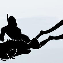 Load image into Gallery viewer, Spearfishing spear fish fishing diver vinyl cut ca