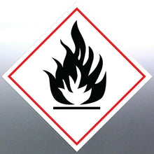 Load image into Gallery viewer, 220 mm Flammable sticker Sign vinyl sticker HAZMAT design