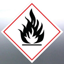 Load image into Gallery viewer, 220 mm Flammable sticker Sign vinyl sticker HAZMAT design