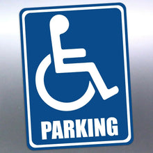 Load image into Gallery viewer, Disabled parking sticker 105 x 140 mm car park sig