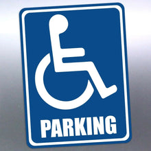 Load image into Gallery viewer, Disabled parking sticker 105 x 140 mm car park sig