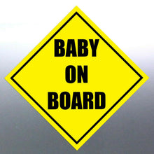 Load image into Gallery viewer, Baby on board sticker Sign vinyl cut baby in side decal