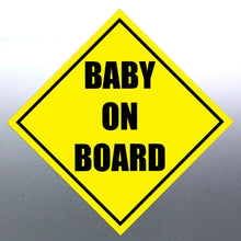 Load image into Gallery viewer, Baby on board sticker Sign vinyl cut baby in side decal