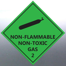 Load image into Gallery viewer, 220 mm Non-Flammable Non-toxic gas 2 Decal Safe Ma