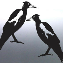 Load image into Gallery viewer, Mirrored pair of native Magpie Vinyl cut decal Sti