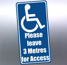 Load image into Gallery viewer, Disabled parking sticker 105 x 210 mm car Please l