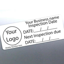 Load image into Gallery viewer, 16 Next Inspection custom stickers your Logo business