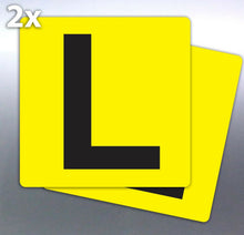 Load image into Gallery viewer, 2 of Learner plate 7 year vinyl stickers 150 mm sq