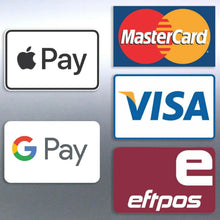 Load image into Gallery viewer, Eftpos available stickers 90x60mm mastercard visa
