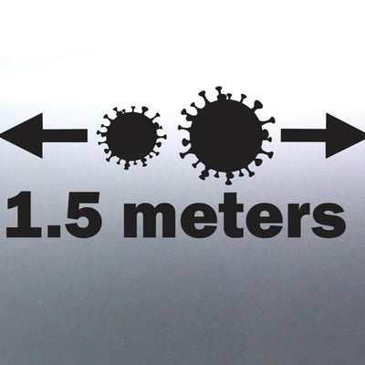 1.5 meters sticker vinyl cut decal Aussie corona social distance distancing Bugs