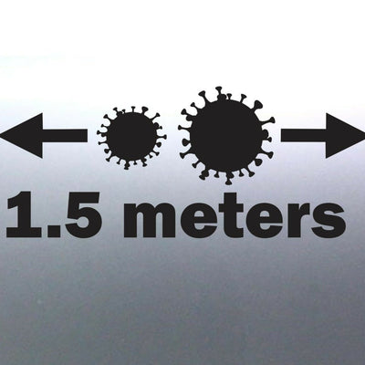 1.5 meters sticker vinyl cut decal Aussie corona social distance distancing Bugs