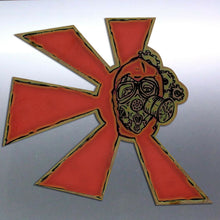 Load image into Gallery viewer, Rising Sun Steam Punk Sticker Gas Mask Steampunk decal